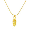 Stainless Steel Retro Personality Devil's Eye Palm Pendant Jewelry Necklace With Bamboo Chain And Electroplating