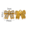 Stainless Steel Retro Starfish Love Diamond Pendant Bow Necklace Electroplating Jewelry Accessories