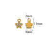 Stainless Steel Retro Starfish Love Diamond Pendant Bow Necklace Electroplating Jewelry Accessories