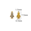Stainless Steel Retro Starfish Love Diamond Pendant Bow Necklace Electroplating Jewelry Accessories