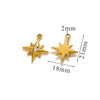 Stainless Steel Retro Starfish Love Diamond Pendant Bow Necklace Electroplating Jewelry Accessories