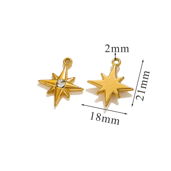 Stainless Steel Retro Starfish Love Diamond Pendant Bow Necklace Electroplating Jewelry Accessories