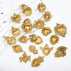 Stainless Steel Retro Style Heart Pendant Electroplating Process Bracelet Necklace Diy Accessories