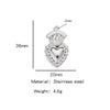 Stainless Steel Retro Style Heart Pendant Electroplating Process Bracelet Necklace Diy Accessories