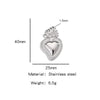 Stainless Steel Retro Style Heart Pendant Electroplating Process Bracelet Necklace Diy Accessories