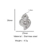 Stainless Steel Retro Style Heart Pendant Electroplating Process Bracelet Necklace Diy Accessories