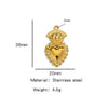 Stainless Steel Retro Style Heart Pendant Electroplating Process Bracelet Necklace Diy Accessories
