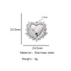 Stainless Steel Retro Style Heart Pendant Electroplating Process Bracelet Necklace Diy Accessories