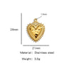 Stainless Steel Retro Style Heart Pendant Electroplating Process Bracelet Necklace Diy Accessories