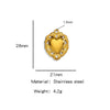 Stainless Steel Retro Style Heart Pendant Electroplating Process Bracelet Necklace Diy Accessories