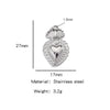Stainless Steel Retro Style Heart Pendant Electroplating Process Bracelet Necklace Diy Accessories