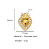 Stainless Steel Retro Style Heart Pendant Electroplating Process Bracelet Necklace Diy Accessories