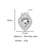 Stainless Steel Retro Style Heart Pendant Electroplating Process Bracelet Necklace Diy Accessories