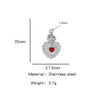 Stainless Steel Retro Style Heart Pendant Oil Dripping Electroplating Craft Bracelet Necklace Diy Accessories