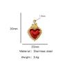 Stainless Steel Retro Style Heart Pendant Oil Dripping Electroplating Craft Bracelet Necklace Diy Accessories