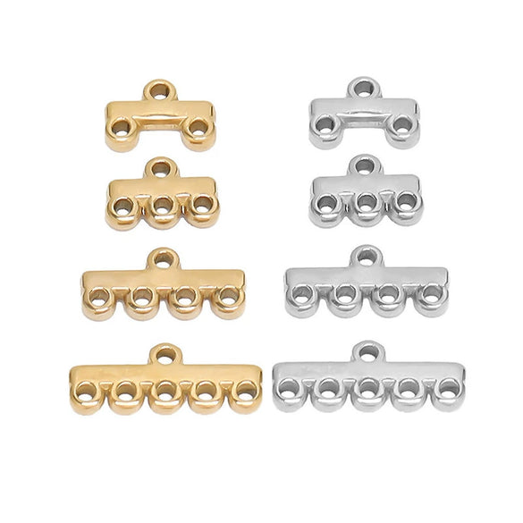 Stainless Steel Retro Style Porous Tassel Earrings Connector And Hairpin Pendant Holder Jewelry Accessories With Electroplating