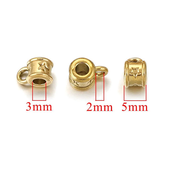 Stainless Steel Retro Totem Beads For Diy Jewelry Accessories Electroplated