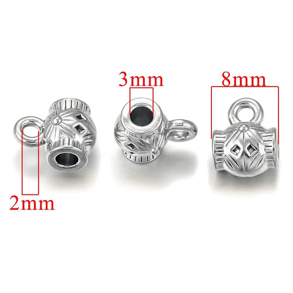 Stainless Steel Retro Totem Beads For Diy Jewelry Accessories Electroplated