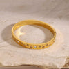Stainless Steel Rhinestone Bracelet Electroplated