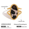 Stainless Steel Rhinestone Geometric Ring For Women With Electroplating
