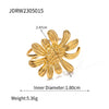 Stainless Steel Rhinestone Geometric Ring For Women With Electroplating