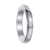 Stainless Steel Rhombus Faceted Electroplated Simple Zircon Ring For Women And Couple