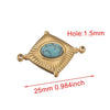 Stainless Steel Rhombus Fish Pattern Vintage Electroplated Jewelry Diy Supplies Earrings Necklace Bracelet Accessories