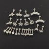 Stainless Steel Rhombus Threaded Piercing Ear Bone Nail Cartilage Earrings Set