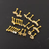 Stainless Steel Rhombus Threaded Piercing Ear Bone Nail Cartilage Earrings Set