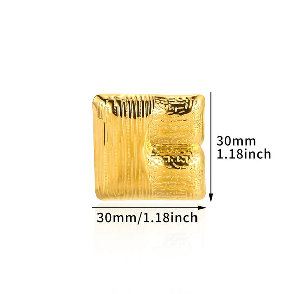 Stainless Steel Ring Geometric Design Heart Shape Electroplated