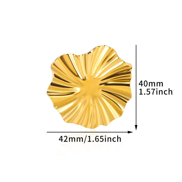 Stainless Steel Ring Geometric Design Heart Shape Electroplated