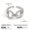 Stainless Steel Ring Geometric Style Electroplating Jewelry