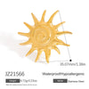Stainless Steel Ring Gold Plated Animal Zodiac Star Pattern