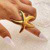 Stainless Steel Ring Heart Shape Electroplating Design
