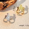Stainless Steel Ring Heart Shape Electroplating Natural Geometric Style Women's Jewelry