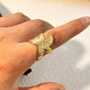 Stainless Steel Ring Heart Shape Electroplating Natural Geometric Style Women's Jewelry