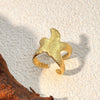Stainless Steel Ring Heart Shape Electroplating Natural Geometric Style Women's Jewelry