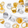 Stainless Steel Ring Holder Vintage Style Tray With Twist Adjustable Design And Electroplating Treatment