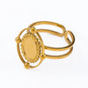 Stainless Steel Ring Holder Vintage Style Tray With Twist Adjustable Design And Electroplating Treatment