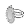 Stainless Steel Ring Holder Vintage Style Tray With Twist Adjustable Design And Electroplating Treatment