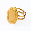 Stainless Steel Ring Holder Vintage Style Tray With Twist Adjustable Design And Electroplating Treatment