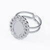 Stainless Steel Ring Holder Vintage Style Tray With Twist Adjustable Design And Electroplating Treatment