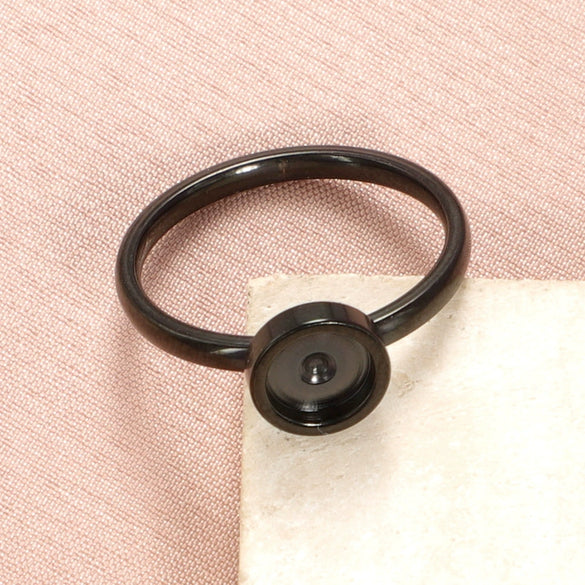 Stainless Steel Ring Jewelry Geometric Style Polish Diy Empty Ring Base