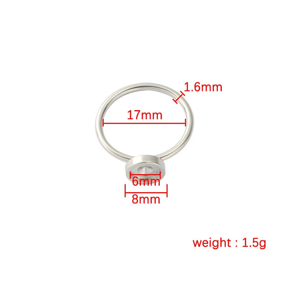 Stainless Steel Ring Jewelry Geometric Style Polish Diy Empty Ring Base