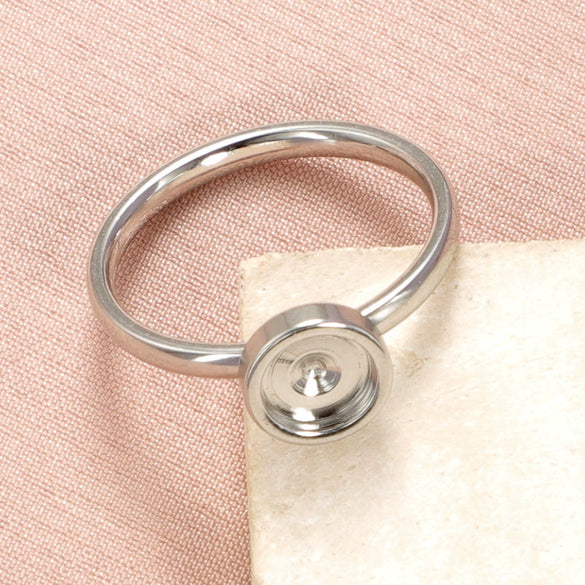 Stainless Steel Ring Jewelry Geometric Style Polish Diy Empty Ring Base