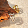 Stainless Steel Ring Natural Geometric Heart Shape Electroplated Design Hand Jewelry