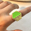 Stainless Steel Ring Natural Geometric Heart Shape Electroplating Design Unisex
