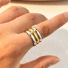 Stainless Steel Ring Natural Geometric Heart Shape Electroplating Jewelry