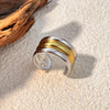 Stainless Steel Ring Natural Geometric Heart Shape Electroplating Jewelry