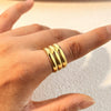 Stainless Steel Ring Natural Geometric Heart Shape Electroplating Jewelry